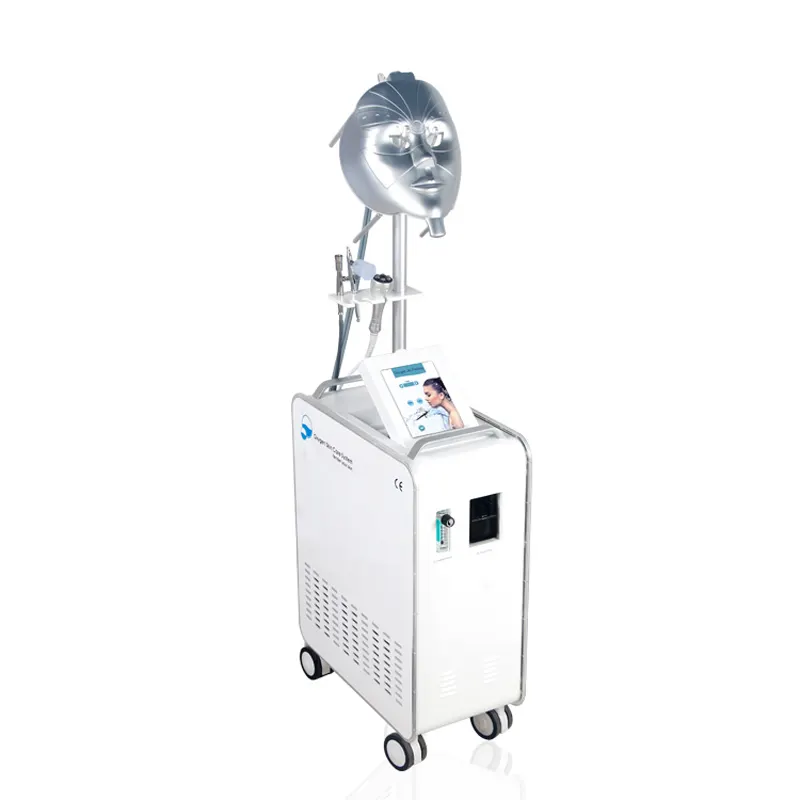 SA-OV01 d'oxygène Professionnel équipement de thérapie d'oxygène pur rouge conduit masque radiofréquence hyperbare à oxygène machine faciale