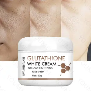 Atacado Natural Rápido Forte Branqueamento Face Care Glutationa Facial Pigmentação Whitening Iluminação Creme Facial Para Pele Negra