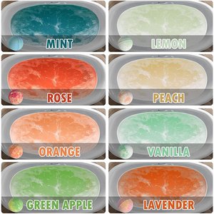 OEM personnalisé de haute qualité naturel biologique 100% naturel 8pcs Pack ingrédients bain moussant parfum couleurs mélangées kit bombe de bain - Product Image 4