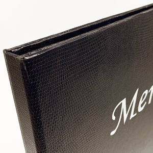 Cubierta de Menú de Cuero Personalizada, Cubierta de Menú de Doble Cara con Cuatro Esquinas Fijas, Libro de Menú para Restaurante - Product Image 5