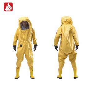ヘビーデューティーケミカルプルーフスーツハズマットガスタイトPvcケミカルプロテクティブスーツ - Product Image 4