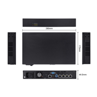 PSU interne J6412 Mini Firewall Router Pc 4 2.5G Pfsense Firewall Server 4 Ports Linux Cloud Server avec Interne DC 12V Rack