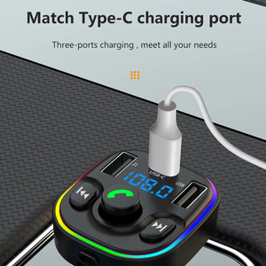 G47 20W Đa Chức Năng Xe MP3 Máy Nghe Nhạc FM Modulator Kép USB type-C Pd Qc3.0 Sạc Âm Thanh Receiver Bt OVP 5V/3A Máy Ảnh Máy Tính Xách Tay - Product Image 5