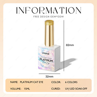 JTING Nouvelle Tendance 6 couleurs Platine Cat Eye Gel Vernis À Ongles Haute Pigment Cat Eye Ongles Gel Professionnel ODM Personnalisé Fournisseur D'ongles
