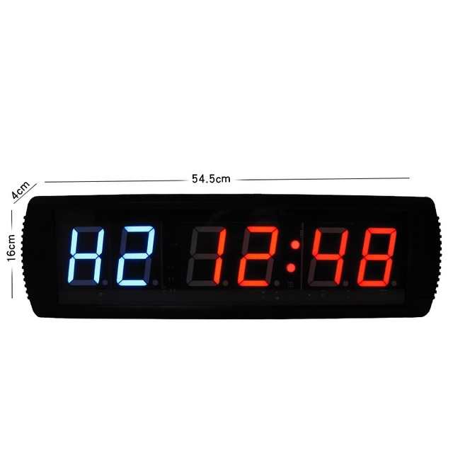 Electric Digits 3" LED Digital Fitness Stopwatch Clock LED Interval Gym Timer with Programmable Training Mode Remote Control