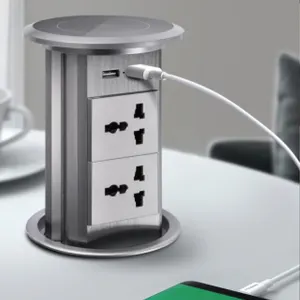 KLASS New Smart Motorized pop up Sockets top wireless charging lifting tower kitchen pop up power socket pop up counter outlet