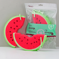 Éponge de nettoyage multifonctionnelle pour la cuisine et la maison, en forme de fruit (melon), pour la vaisselle et le bain, vente en gros usine