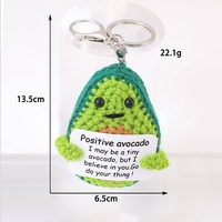 Mascotte végétale en crochet faite à la main pour le soutien émotionnel positif et porte-clés décoratif pour sac