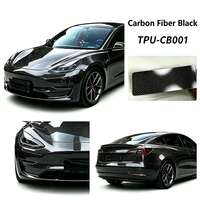Film Pelindung Cat Mobil Grosir, TPU PPF Serat Karbon Warna-Warni, Tahan Gores Tinggi, Self Healing