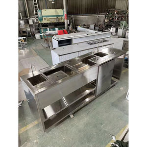 Customizable Multi-Function Durable <b>Stainless</b> <b>Steel</b> American Style <b>Workbench</b> Modern Luxury Bar Wine Cabinet for Party - Product Image 5