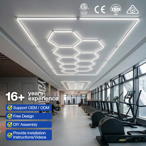 Lonyung Tubo LED Integrato T5 Fai-da-Te, Illuminazione a Nido d'Ape Bianco Freddo per Officina, Garage, Barbiere, Palestra - Product Image 1