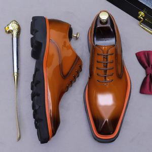 Men's Ankle Chukka <b>Boots</b> Leather & Suede Blend Waterproof Lace-Up Breathable Autumn Retro Design Custom-made for Wholesale - Product Image 2