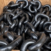 Cadenas de Carga Negras de Grado 80 y Grado 100, Cadena de Elevación de Acero Aleado de Alta Resistencia G80 G100