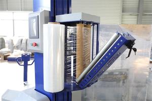 Full Automatic <b>Packaging</b> Pallet Stretch Film Wrapping Machine/Standard Pallet Pre-stretch Film M Type Wrapping Machine - Product Image 2