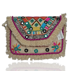 Sacs à bandoulière de soirée faits à la main de style Banjara BOHO, sacs à main traditionnels indiens ethniques avec travail de miroir, chic pour un usage quotidien, sacs à main élégants OEM - Product Image 1