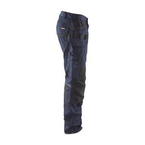 BLAKLADER - 149613308699D96 Pantalones de servicio elásticos con bolsillos para uñas Azul marino oscuro/Negro-PANTALONES DE TRABAJO EAN 7330509548509 - Product Image 4