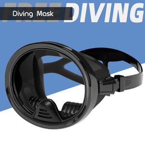 Masque de plongée sans cadre, une seule vitre, verre trempé 4,0 mm, silicone, adulte, plongée avec tuba, sports nautiques, étanche - Product Image 2