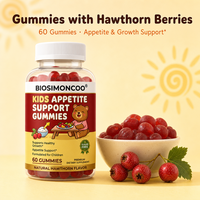 Gummies à croquer Hawthorn sans sucre pour soutenir l'appétit des enfants, 60 unités, pour une croissance saine