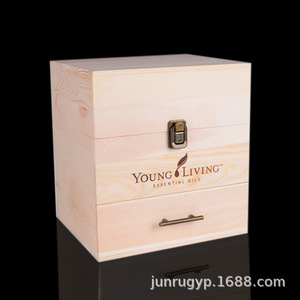 Essential Oil <b>Storage</b> Wooden <b>Box</b> 3 Layer <b>Folding</b> With Lock Design For 5ml 15ml Bottles And 10ml Roll-Ons - Product Image 3