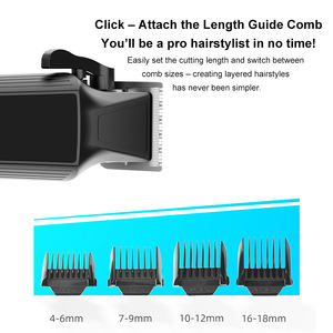 Recortadora de pelo de peluquero eléctrica recargable, potente tipo C con batería de litio USB, para uso doméstico, en coche y Hotel, por un lado, por el otro - Product Image 4