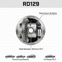 Différentiel pneumatique arrière HF RD129 à 30 cannelures, verrouillable, pour 4x4, tous rapports (8, 8.8), compatible Toyota Tacoma, Tundra, Sequoia, Ford Ranger T6, T7