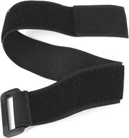 Bandes élastiques auto-adhésives en polyester noires avec fermeture auto-agrippante