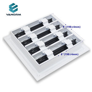 Grille de ventilation moderne 8x8, diffuseur linéaire en alliage d'aluminium <span class=keywords><strong>blanc</strong></span> décoratif, registres et grilles modernes pour la climatisation - Product Image 5