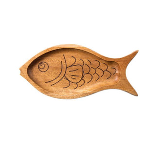 Home Made DIY Craft Fish Board Cuisine Multifonctionnel Snack Sushi Plateau En Bois Enfants Voyage Plateau Plaque - Product Image 1