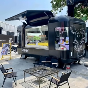 Camion de restauration <span class=keywords><strong>mobile</strong></span> en acier inoxydable pour la vente de nourriture de rue, bière, hamburgers, bar <span class=keywords><strong>mobile</strong></span>, cuisine, chariot à café, remorque de traiteur - Product Image 4