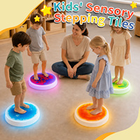 LED Leuchtende Sprungsteine für Kinder Sensorisches Gleichgewichtstraining Rutschfeste Leuchtende Trittplatten