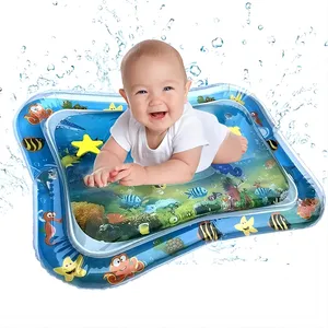 批发Pvc环保肚子时间儿童游戏玩具婴儿充气游戏池户外游戏水垫玩具