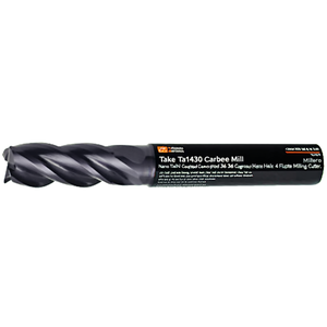 Fresa de carburo Ttake Ta1430 con recubrimiento Nano TiAlN, helicoidal de 36-38 grados y 4 filos - Product Image 2