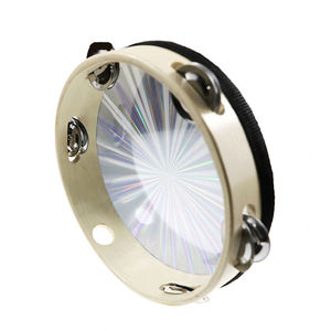 <span class=keywords><strong>Instrumento</strong></span> de tambor educativo Musical de percusión de fábrica para Ktv parte Metal Jingles pandereta para Iglesia tambor de mano de 6 pulgadas - Product Image 1