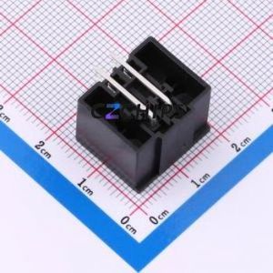 DB2ERHBM-3.81-2*2P-BK Plug-in Terminal Block Bent Lead Through Hole,P=3.81mm Board-to-Board / Socket - Closed Screw Fixing 2x2P - Product Image 2