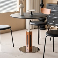 Table Ronde de Style Bauhaus, Table à Manger Domestique, Table de Négociation Réglable et Chaise, Table Basse d'Hôtel