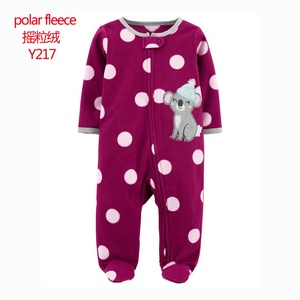 Mono con estampado de dibujos animados para niña recién nacida, ropa de invierno con <span class=keywords><strong>cremallera</strong></span>, forro <span class=keywords><strong>polar</strong></span>, <span class=keywords><strong>pijama</strong></span> - Product Image 5