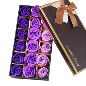 Boîte cadeau de fleurs de savon 18 <span class=keywords><strong>roses</strong></span> artificielles pour la Saint-Valentin Événements de remise de diplômes Souvenir de vacances - Product Image 5
