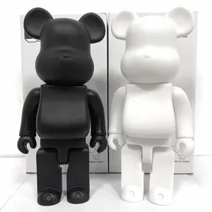 Bearbrick 400% 23cm figura de juguete en blanco Bearbrick 1000% 75cm decorar modelo acción Anime muñeca