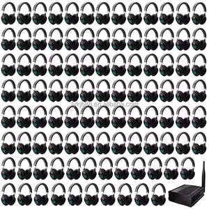 Im lặng Disco tai nghe 30pcs bó không dây im lặng Disco LED nhấp nháy ánh sáng tai nghe với 1 máy phát 500m khoảng cách - Product Image 1