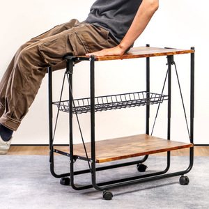 Cross-border <b>foldable</b> beverage <b>cart</b>, restaurant delivery <b>cart</b>, trolley, customizable restaurant beverage <b>cart</b>, mobile kitchen - Product Image 3
