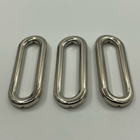 Anneaux ovales en métal anti-corrosion écologiques, vente en gros d'anneaux ovales en alliage pour accessoires de quincaillerie de vêtements et de sacs
