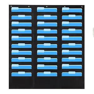China factory manufacturer 30 pockets file books magazine wall mounted storage organizer hanging for office home school