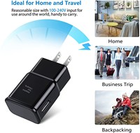 Chargeur d'origine pour Samsung Chargeur mural à charge rapide 15W 18W 9V2A adaptateurs de voyage pour Samsung Galaxy S6 S8 S9 S10