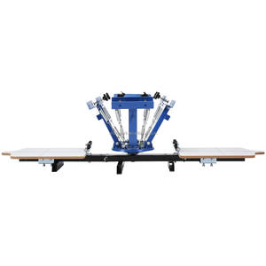 4 renk 2 istasyon serigraf ekran baskı basın NS-402 ekran BASKI MAKİNESİ yüksek kalite ekran yazıcısı makinesi - Product Image 4