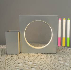 Veilleuse à message lumineux LED pour bricolage, veilleuse transparente, tableau d'écriture effaçable à sec en acrylique, support lumineux avec lampe LED - Product Image 6