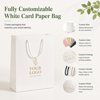 Sac cadeau en carton blanc de luxe avec impression de logo personnalisé pour bijoux, mode, cosmétiques et emballage de produits haut de gamme