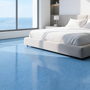 Peinture pour sols en sable coloré époxy, revêtement effet marbre pour intérieur et extérieur, revêtement auto-nivelant résistant à l'usure et antidérapant - Product Image 2