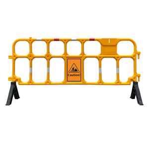 2100mm Blow‑molded Plastic Safety Barrier HDPE Construction Site <b>Temporary</b> Crowd Control Plastic Barricade <b>Fence</b> - Product Image 3