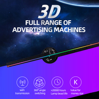Proyector Holográfico A3W de 42 cm, Pantalla Holográfica 3D, Ventilador Publicitario LED, Reproductor de Publicidad, Ventilador de Hologramas