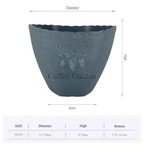 Coffco Plastic Flowerpot 11-inch Strawberry Clay Tall Pot Planter Pot Custom Color Hydroponic Bonsai Plant Vases Garden Decor